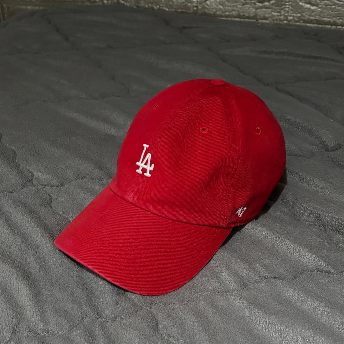 47브랜드 MLB 뉴욕양키스 스몰로고 볼캡 모자 레드 상품이미지1