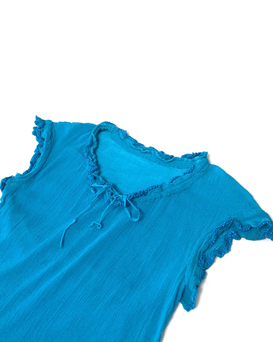 ISSEY MIYAKE HaaT 블루 리본스트랩 반팔 티셔츠 상품이미지3