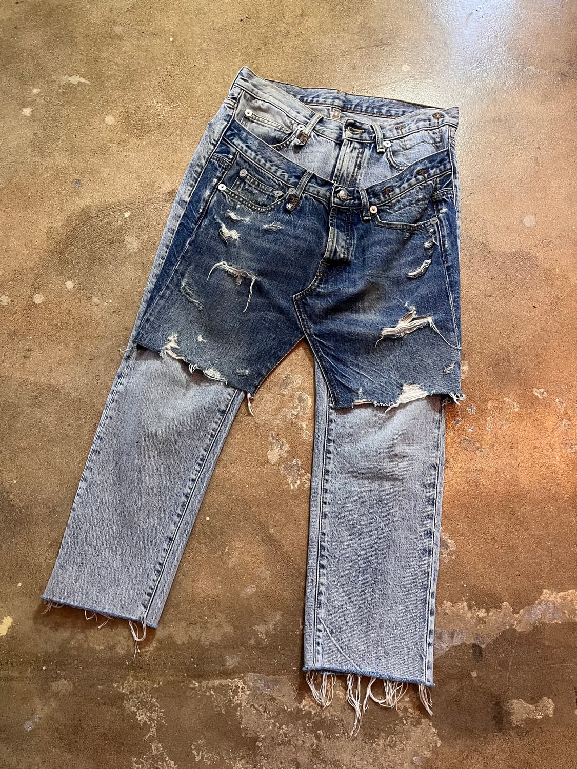 R13 알썰틴 더블레이어드 데님 상품이미지1