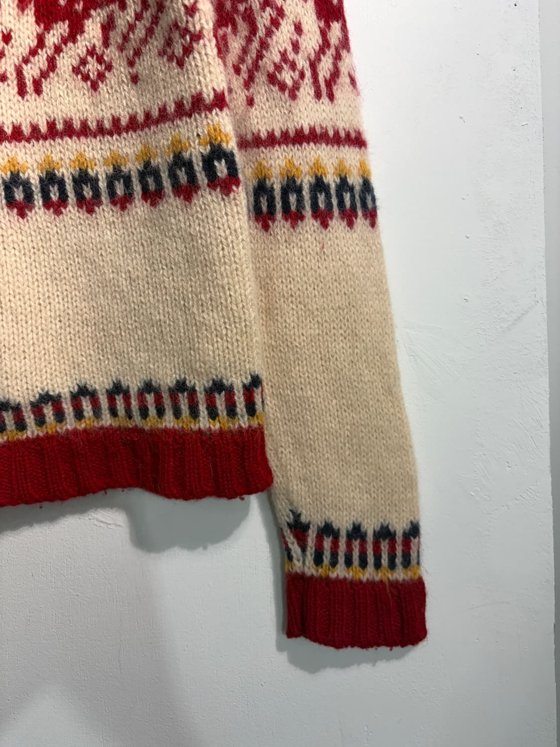 Wool 100% 노르딕 니트 집업 s 울 100%  상품이미지9