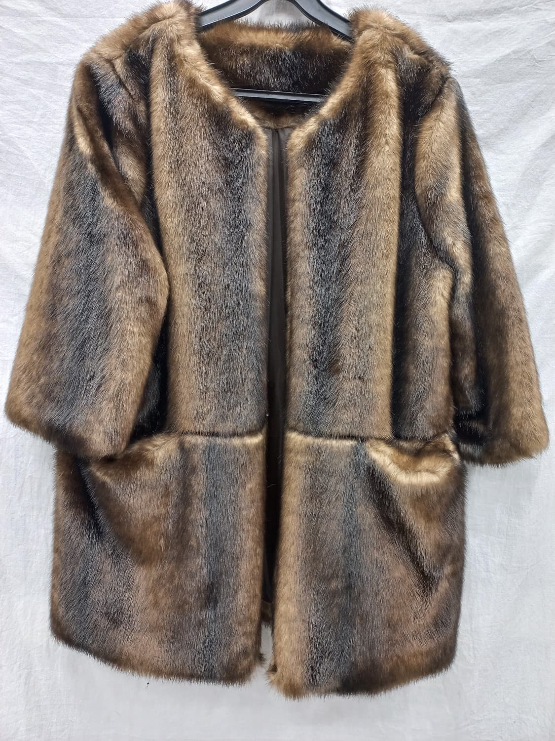 mayonez 밍크 칠부 코트 상품이미지3