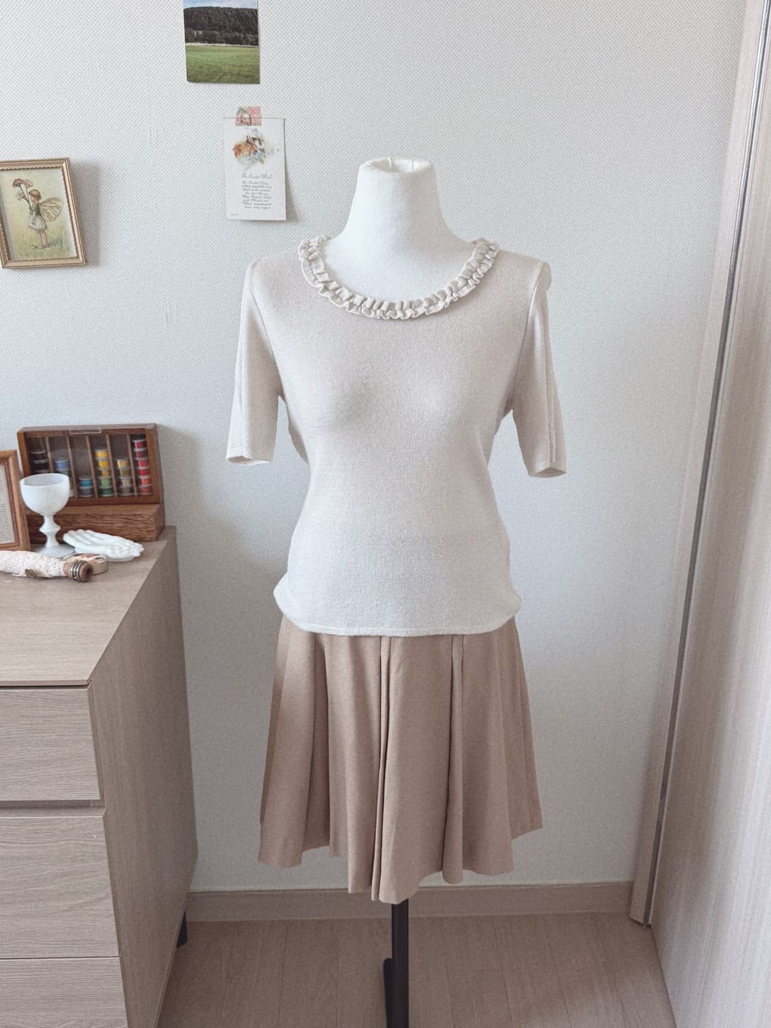 프릴니트+울 스커트 상품이미지1