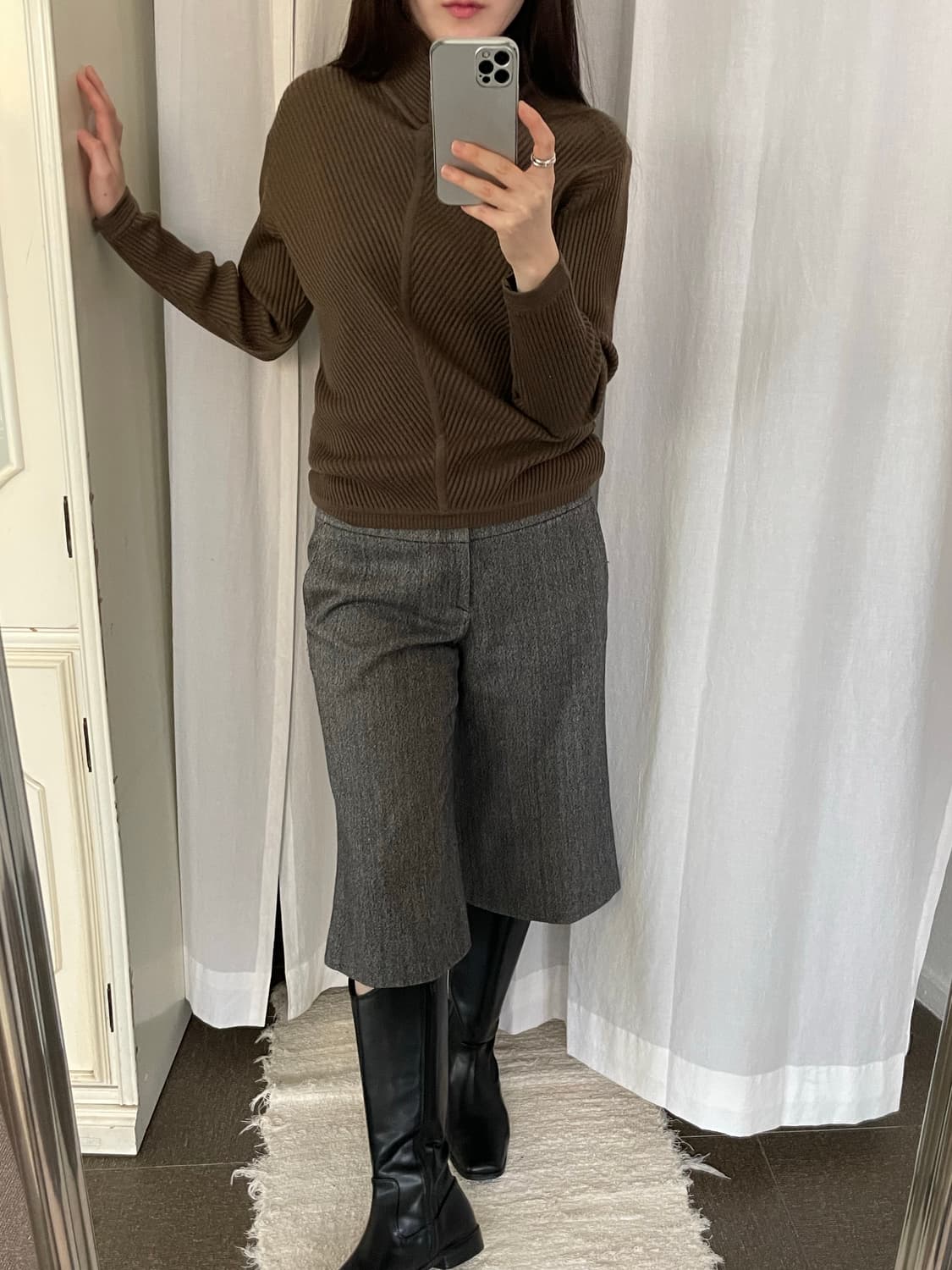 vintage herringbone wool half pants 상품이미지6