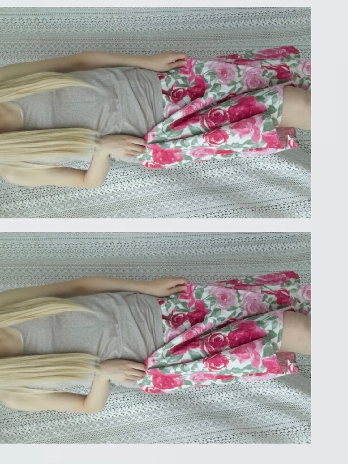 Pink Rose Floral Skirt 플로럴 미디 스커트 상품이미지4