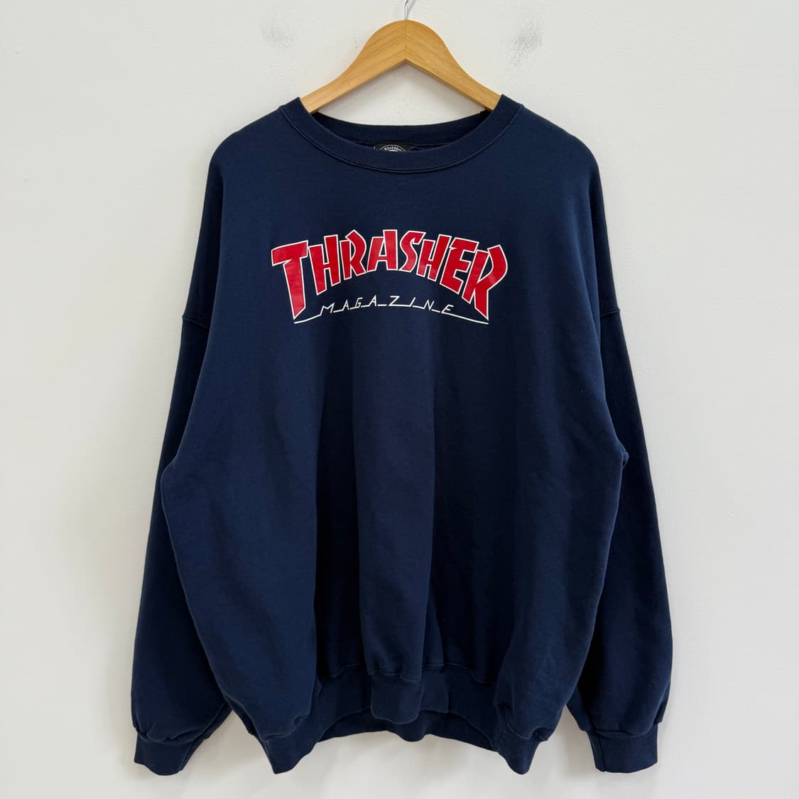 [XL] 트레셔 스케이트보드 크루넥 스웻셔츠 맨투맨 네이비 3728 상품이미지1