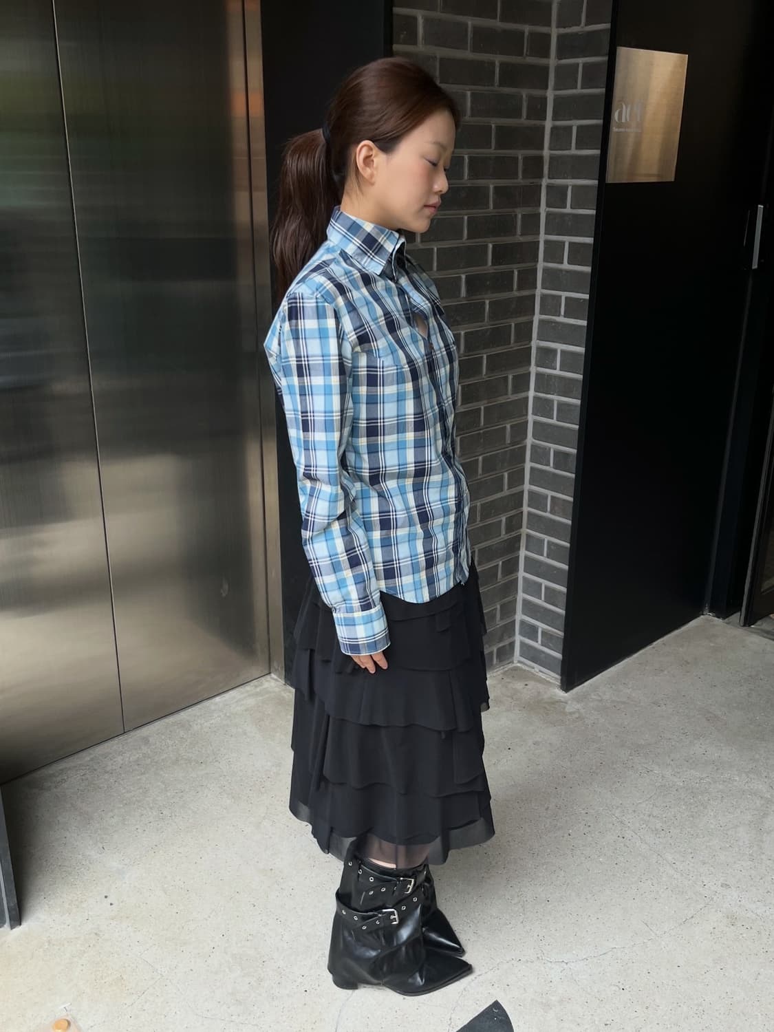 Vivienne westwood 비비안웨스트우드 하이넥 로고 셔츠 상품이미지5