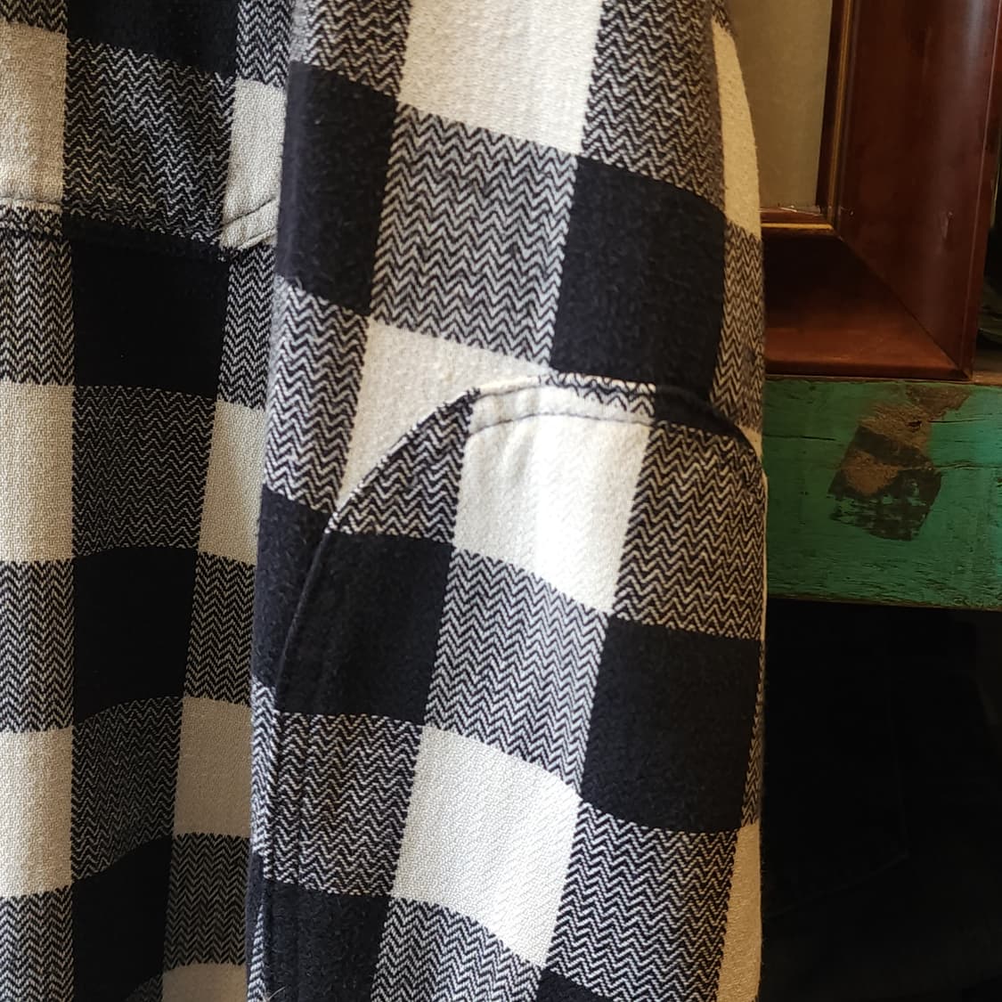 울리치 플란넬 워크셔츠 투포켓 셔츠 블랙앤화이트 xl 상품이미지9