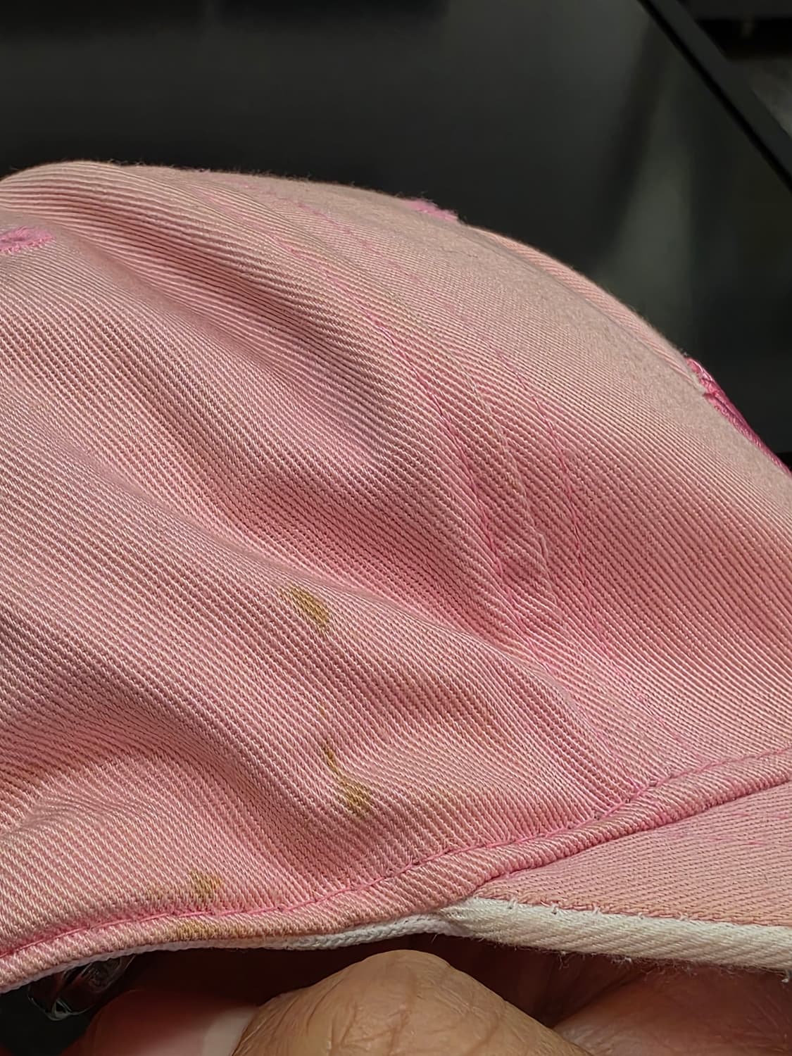 마자플라바 y2k 자수로고 핑크볼캡 상품이미지8