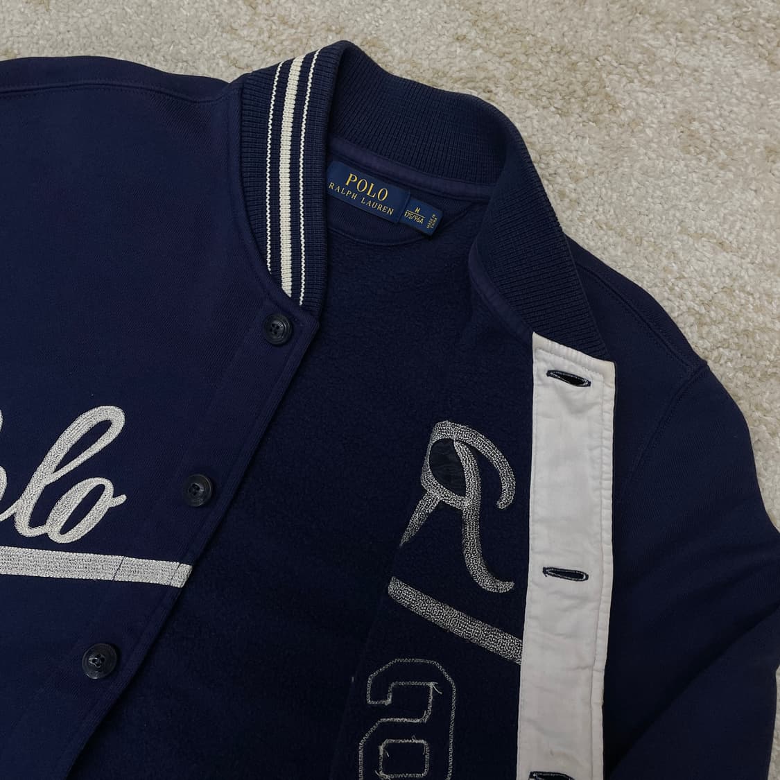 [M] 폴로 랄프로렌 RL67 스타디움 베이스볼 바시티 자켓 상품이미지3