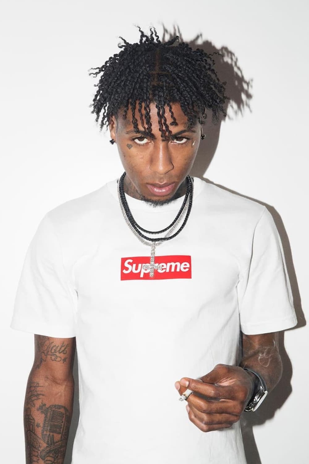 슈프림 영보이 Supreme NBA Youngboy Tee Navy 상품이미지1