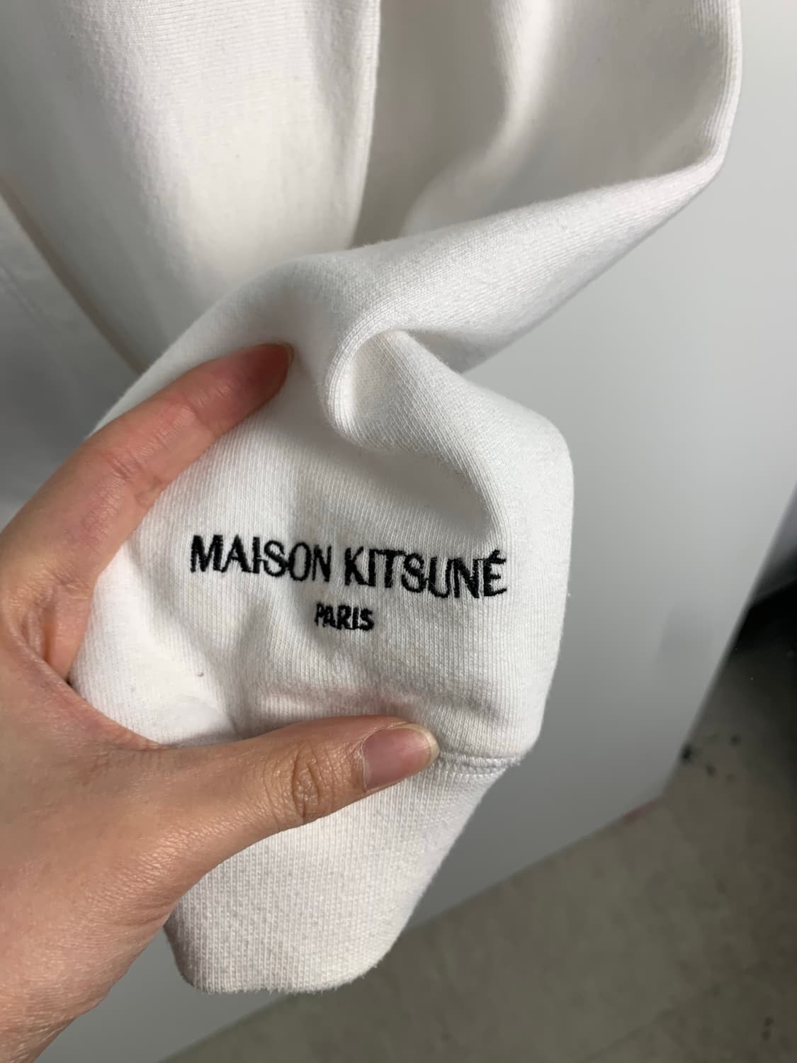 메종키츠네 칠렉스 폭스패치 화이트 후드티 상품이미지5