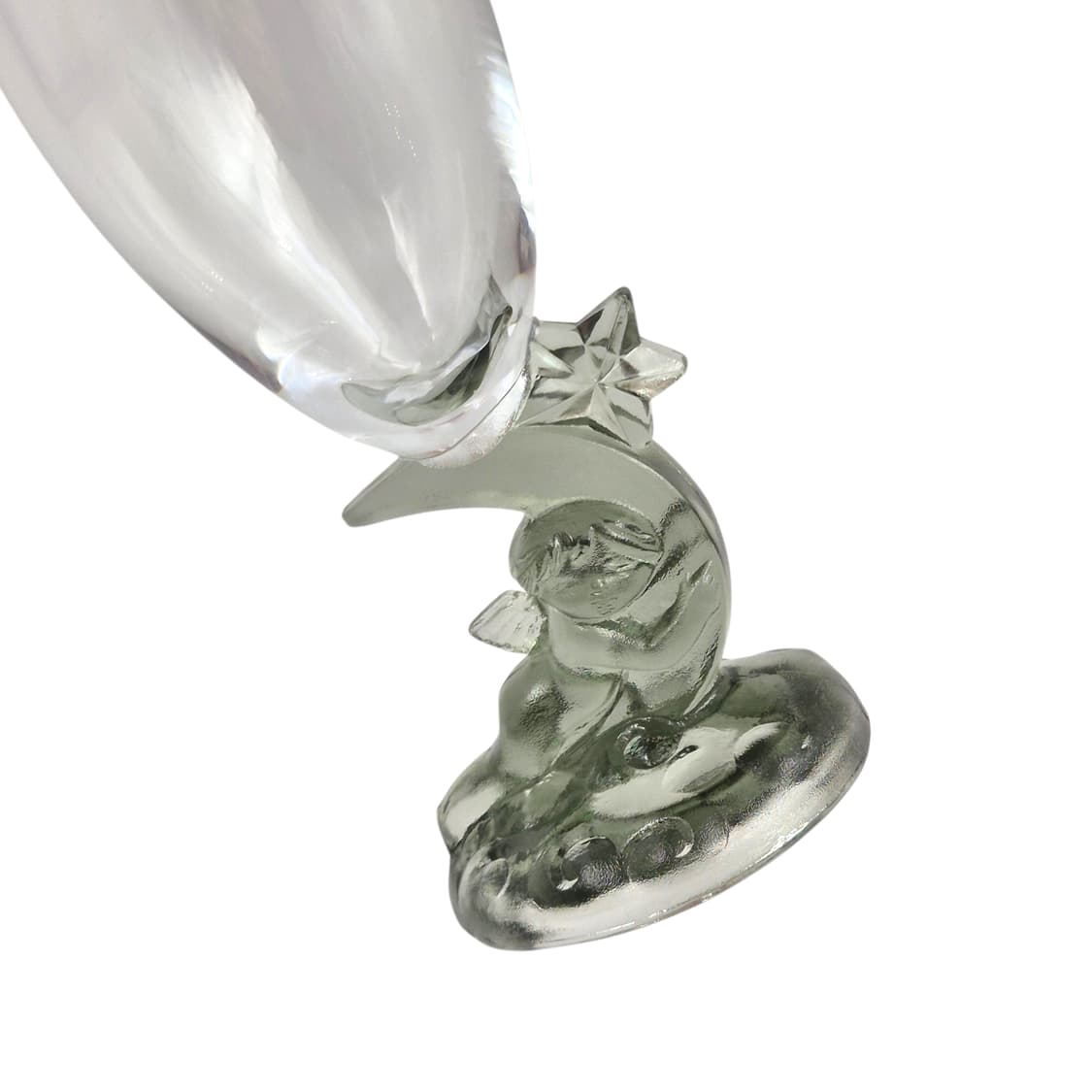 80s 이시즈카 유리 공예 천사&달 샴페인 잔 1p 상품이미지3