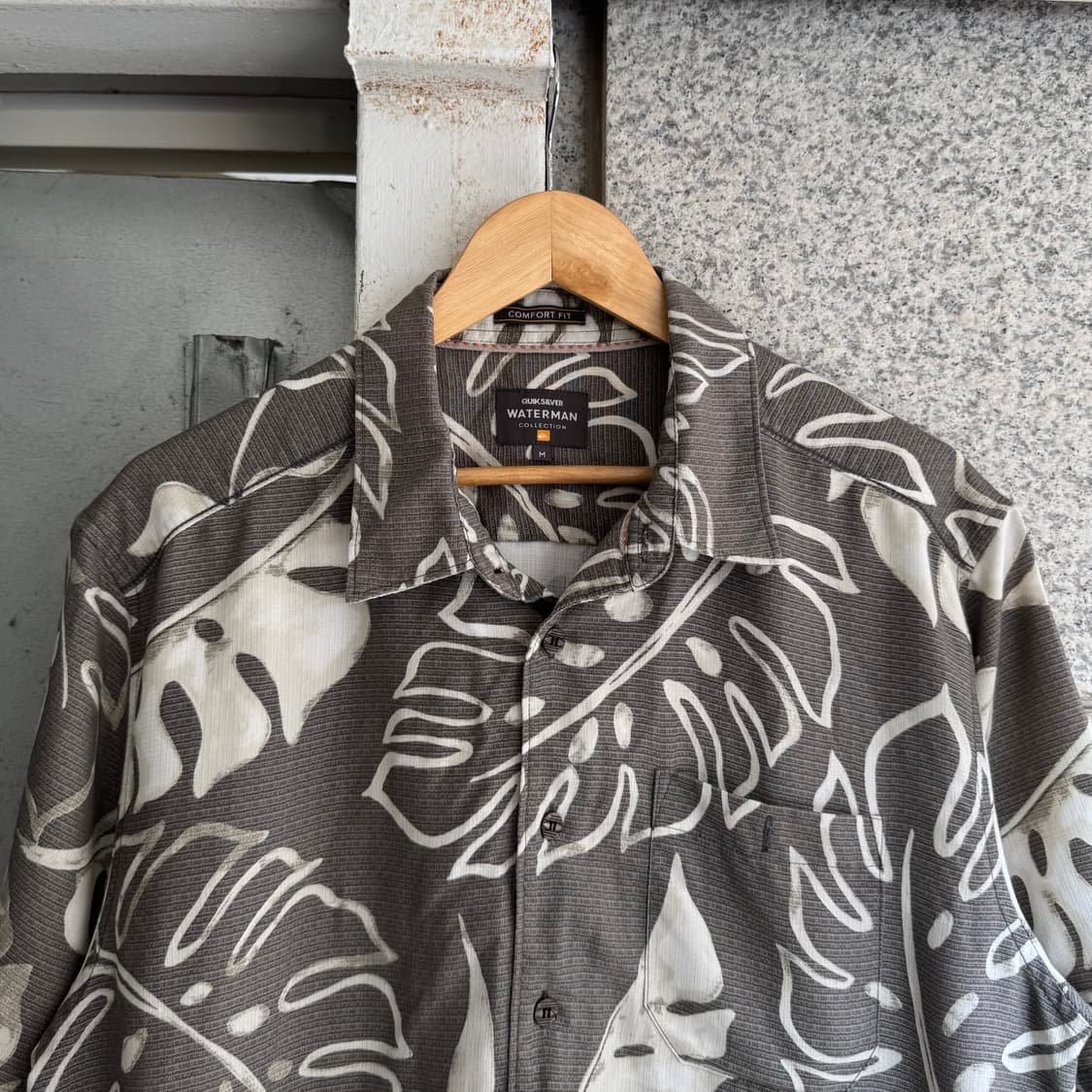 퀵실버 야자수 패턴 반팔 셔츠 상품이미지3