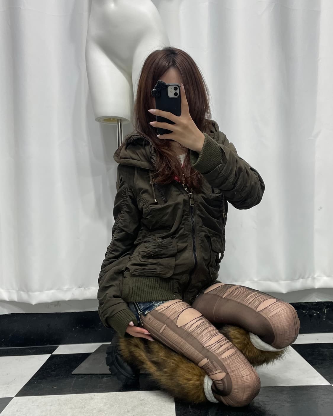 🎸카키 셔링 패딩🎸 상품이미지4