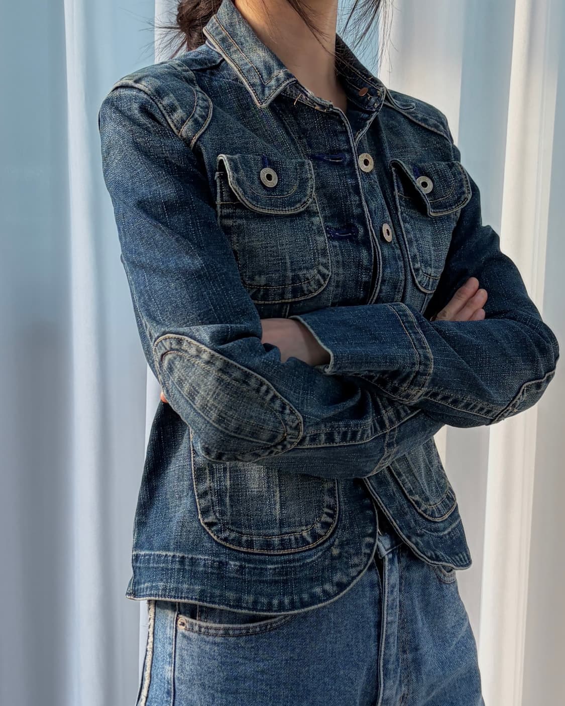 [XS]폴로 랄프로렌 진스 엘보패치 데님 자켓 상품이미지4