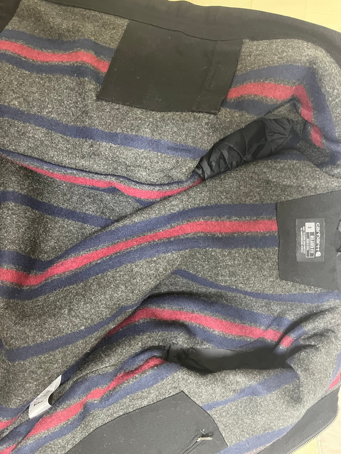 칼하트 블랭킷 라인드 덕 디트로이트 자켓 상품이미지4