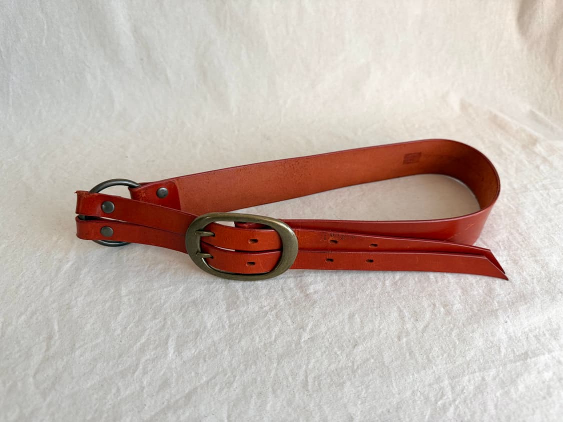 TRANS CONTINENTS 리얼 레더 벨트 상품이미지1