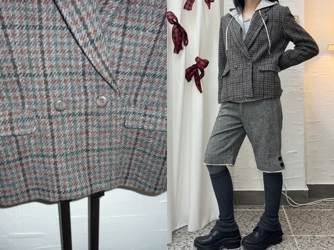 brown wool short coat 상품이미지1