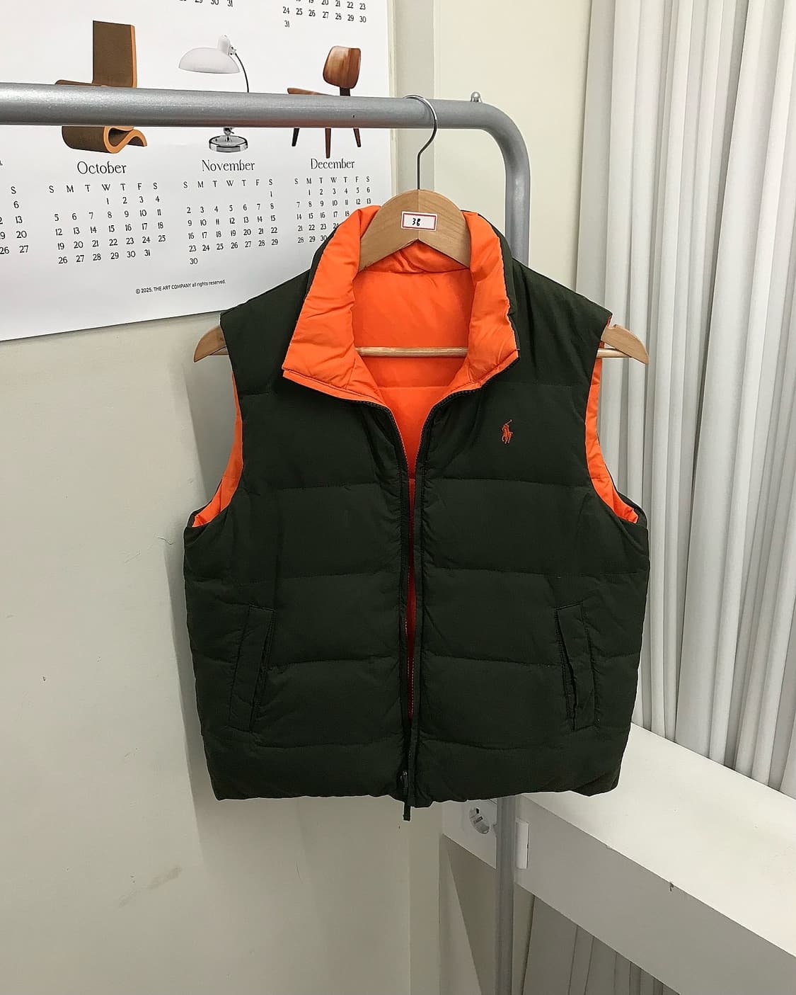 폴로 리버시블 양면 패딩 조끼 상품이미지1