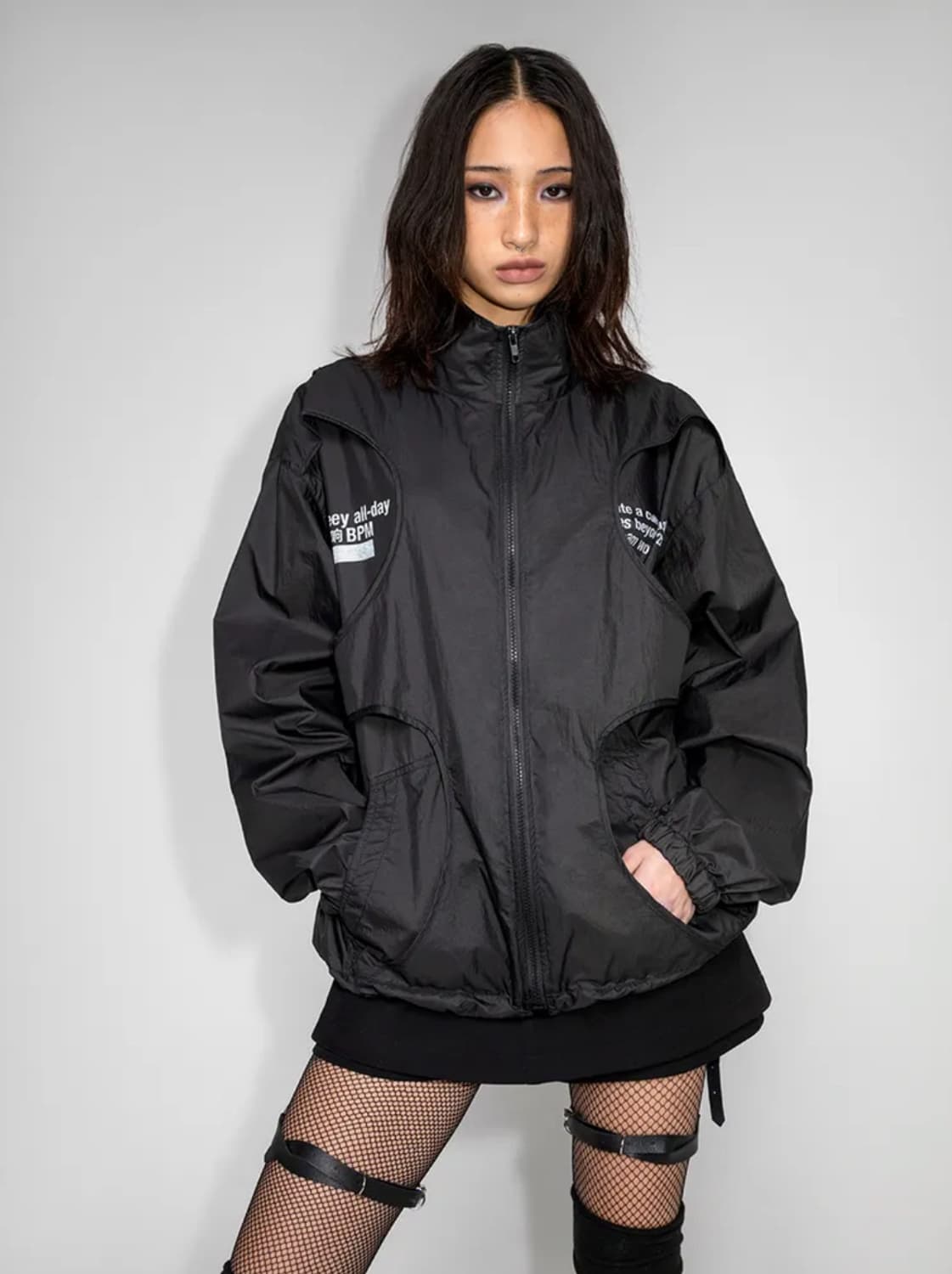 Leey curved logo windbreaker yeel 바람막이 상품이미지1