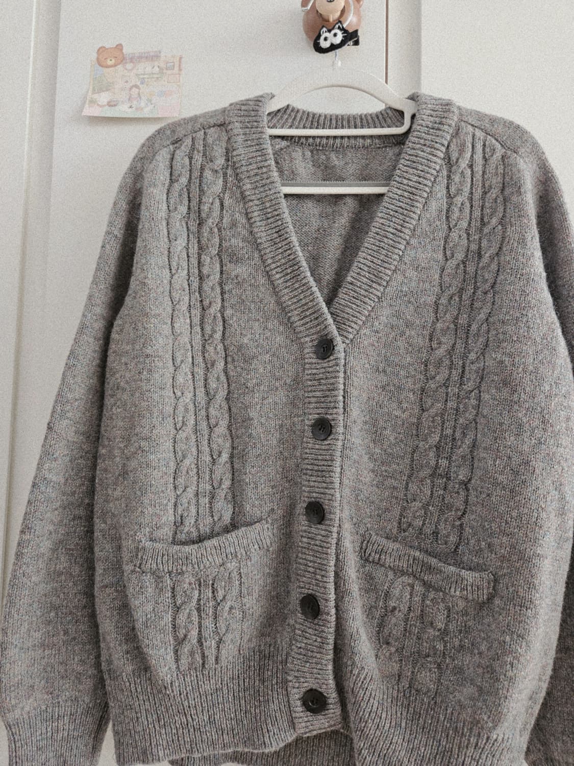 메이비베이비 브이넥 울 니트가디건 상품이미지4