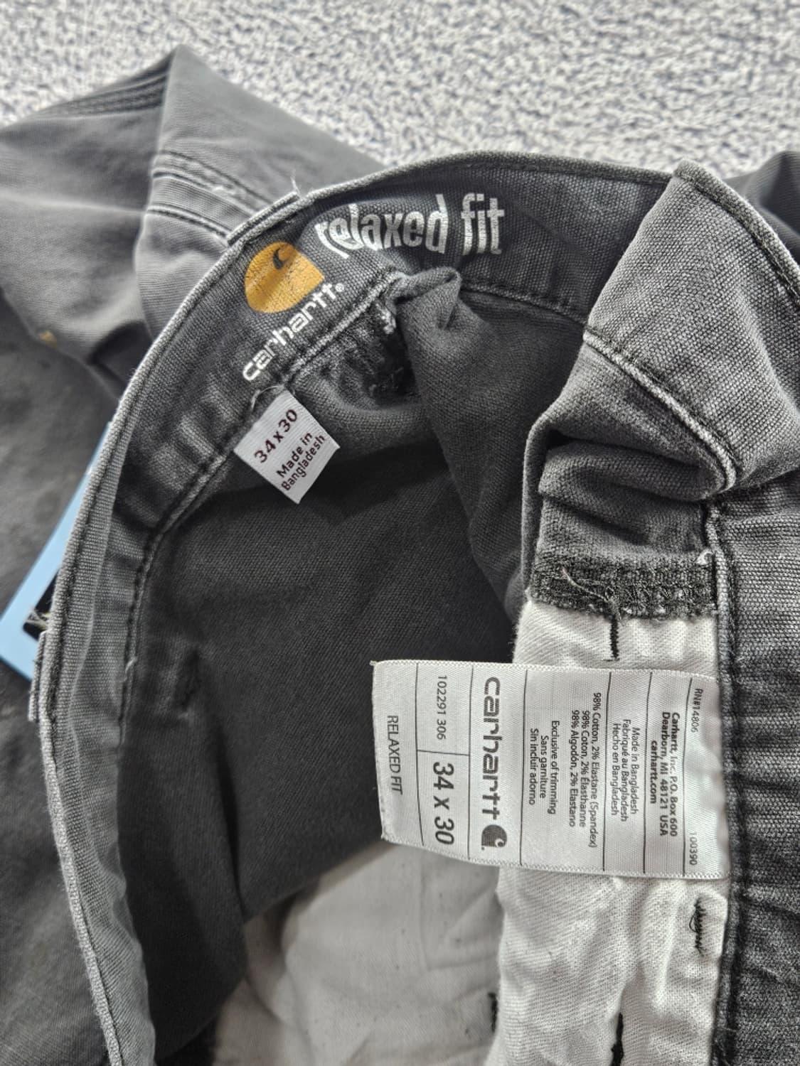 칼하트 코튼 캔버스 카펜터 워크 팬츠 ( 34X30 ) / 8645 상품이미지7