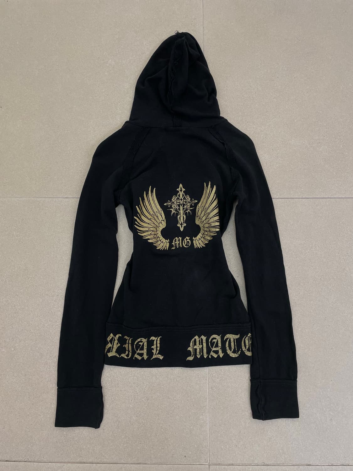 십자 날개 y2k 후드집업 상품이미지1