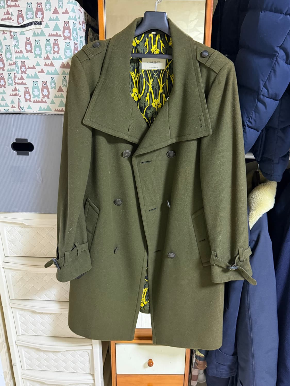 Burberry 버버리 프로섬 올리브 울 더블 코트 52 (105-110 상품이미지1