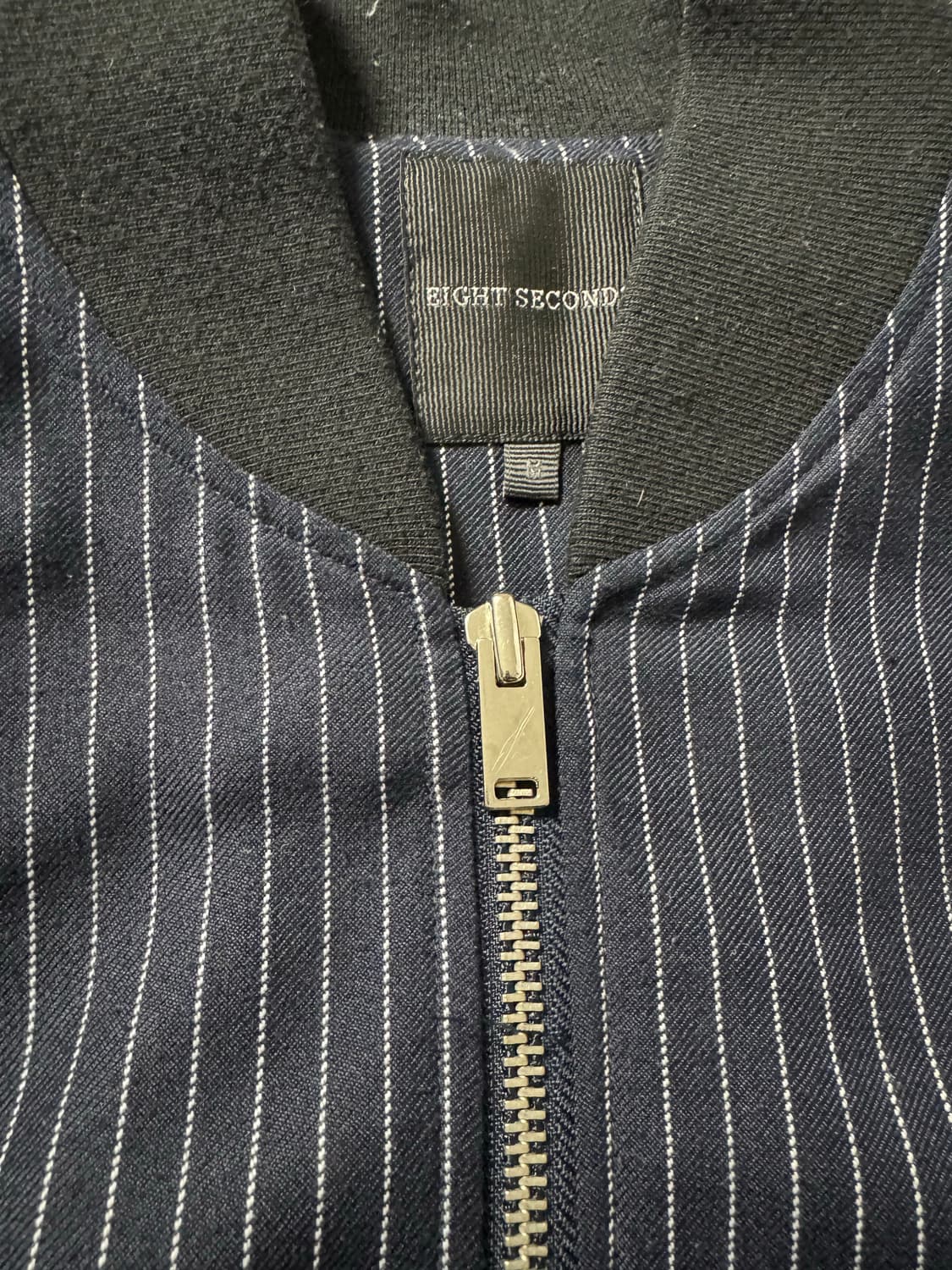 에잇세컨즈 스트라이프 블루종 봄버 상품이미지3