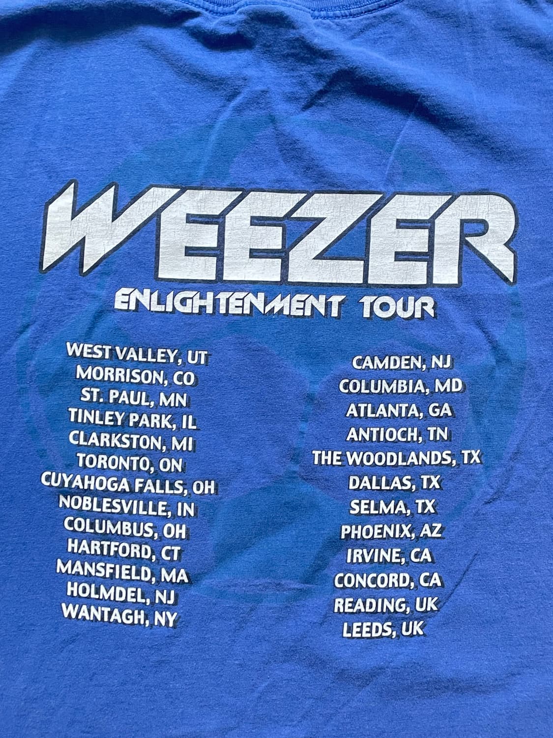 2002 Weezer Enlightenment Tour 티셔츠 상품이미지7