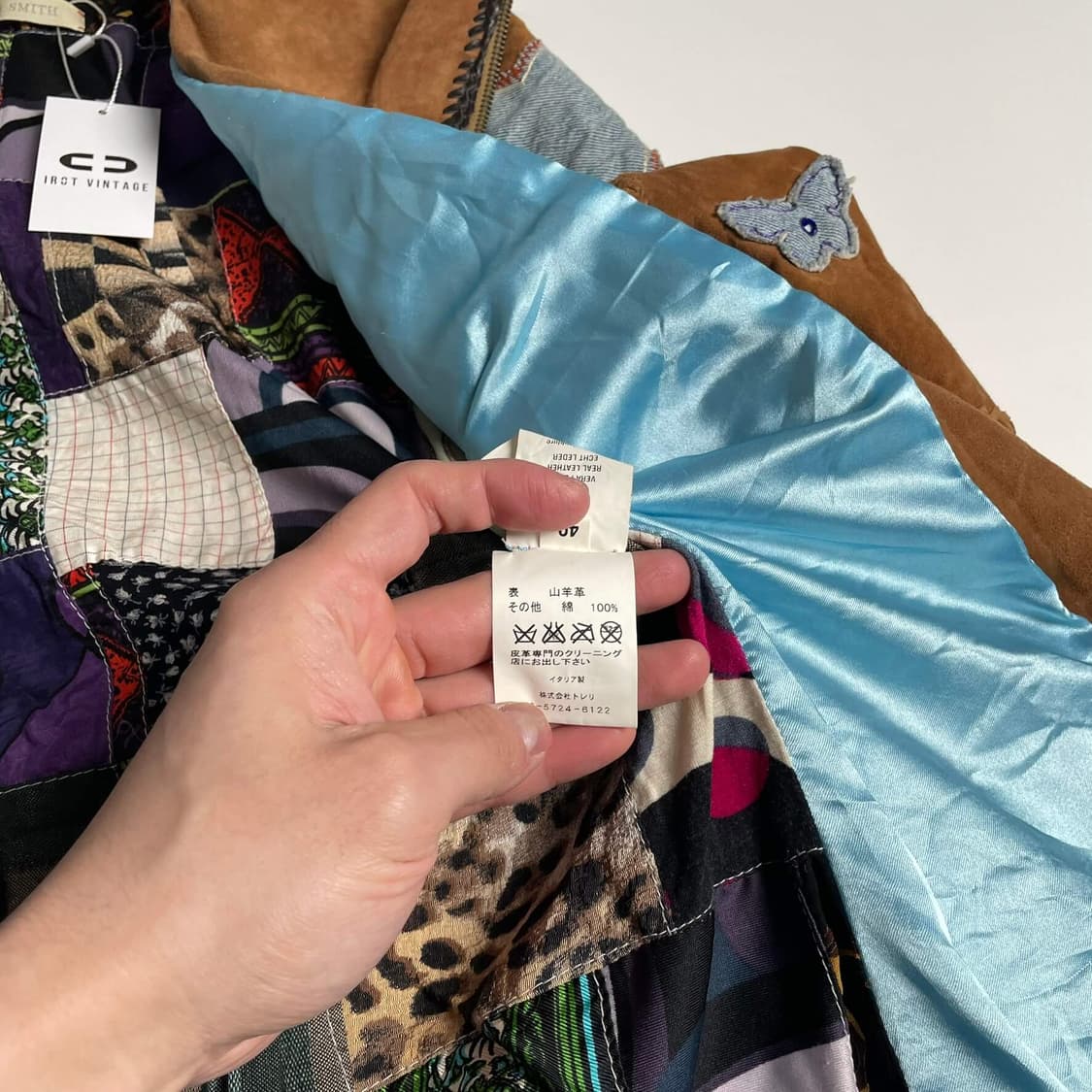 Flora smith 'LOVE' 데님 패치 고트 스킨 자켓 italy  상품이미지10