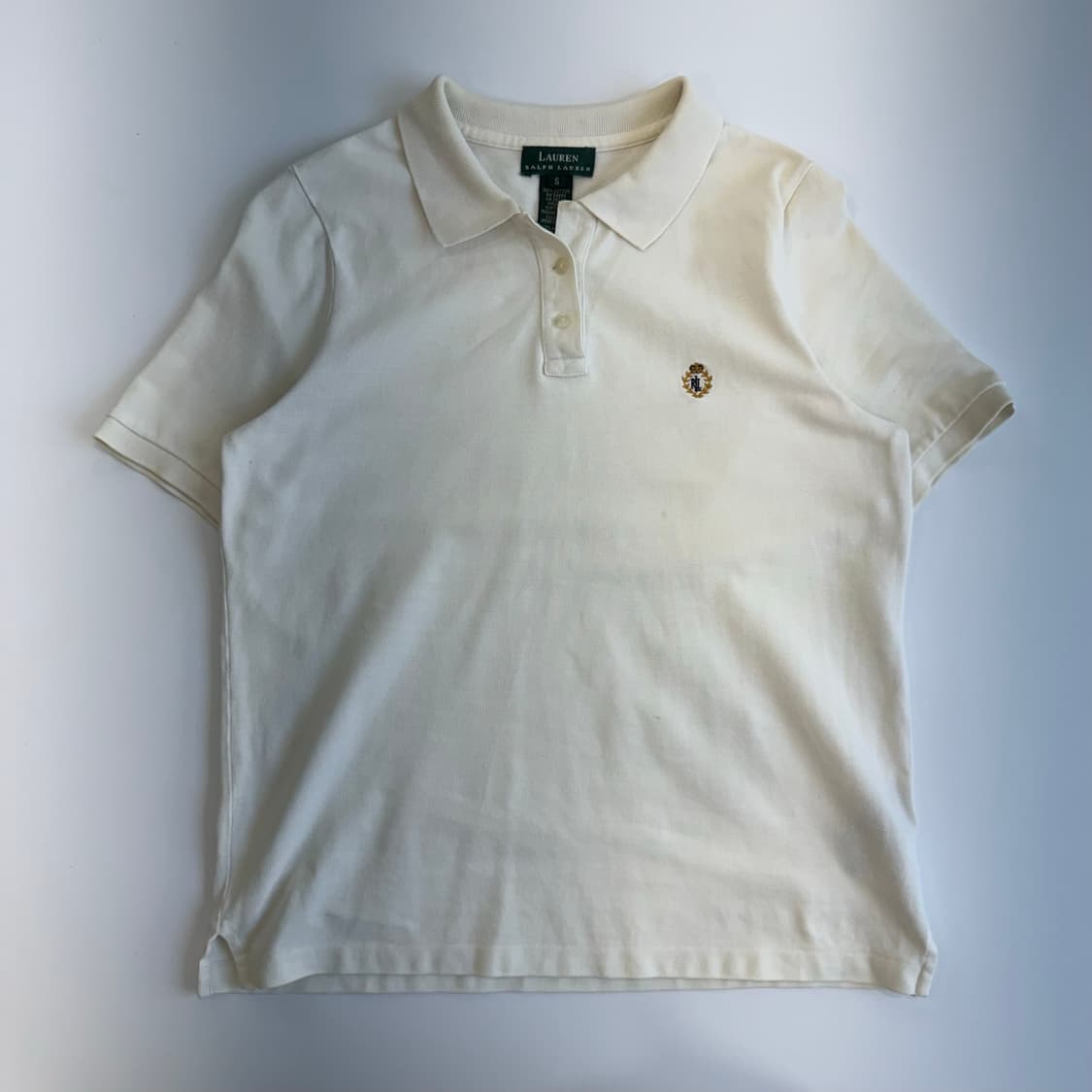 Polo 폴로 문장 로고 아이보리 카라 반팔  상품이미지3