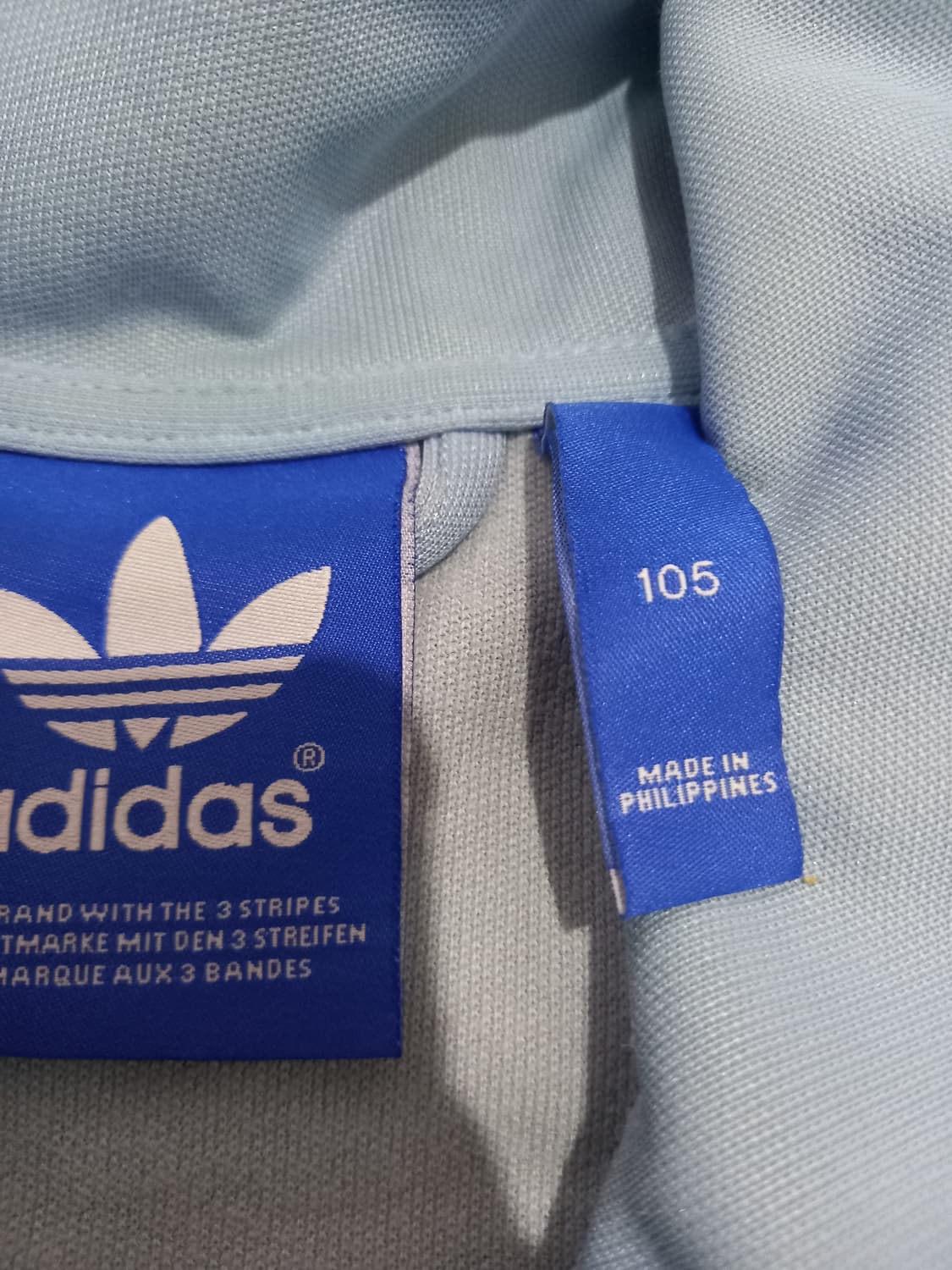 아디다스  독일 하검 스카이블루 블랙 트랙탑 저지 져지집업 95/M 상품이미지4