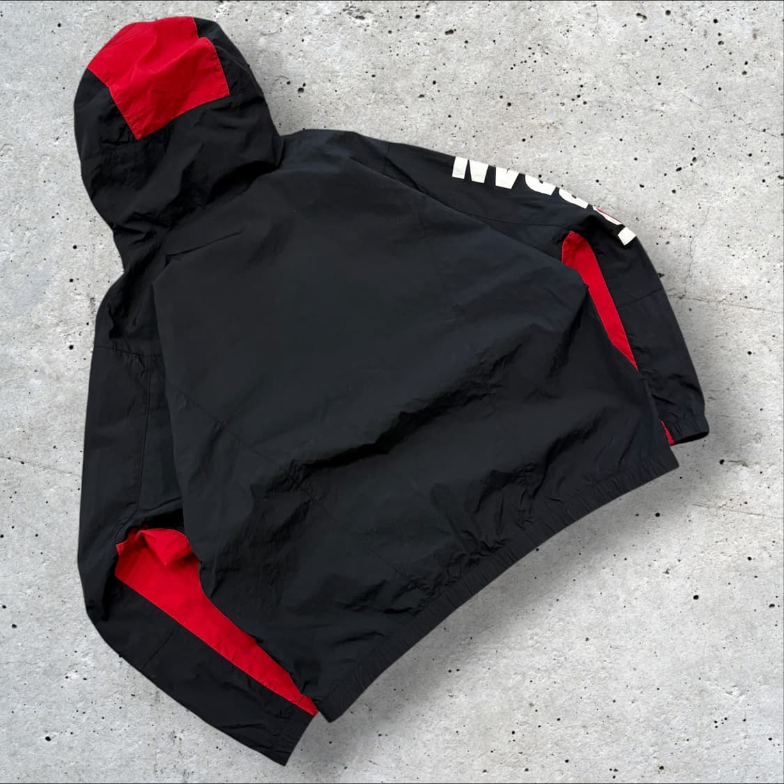 [XL] 조던 점프맨 풀오버 반집업 바람막이 블랙/레드 D719 상품이미지2