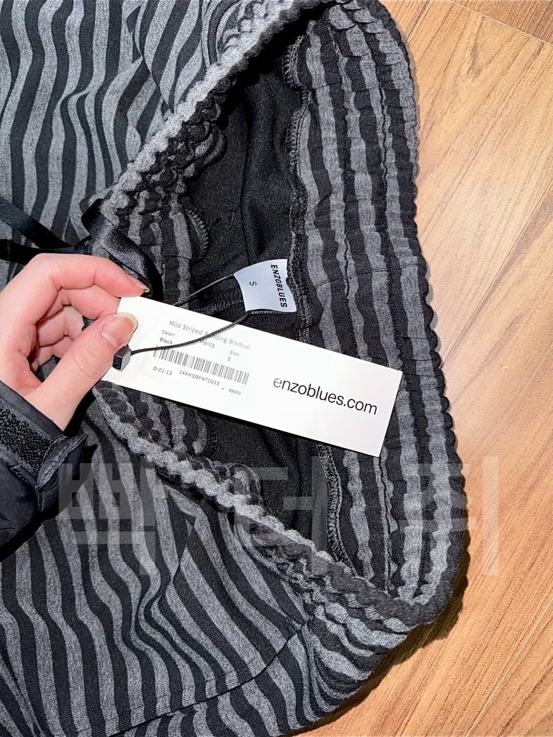엔조블루스 마일드 스트라이프 밴딩 부츠컷 팬츠 상품이미지4