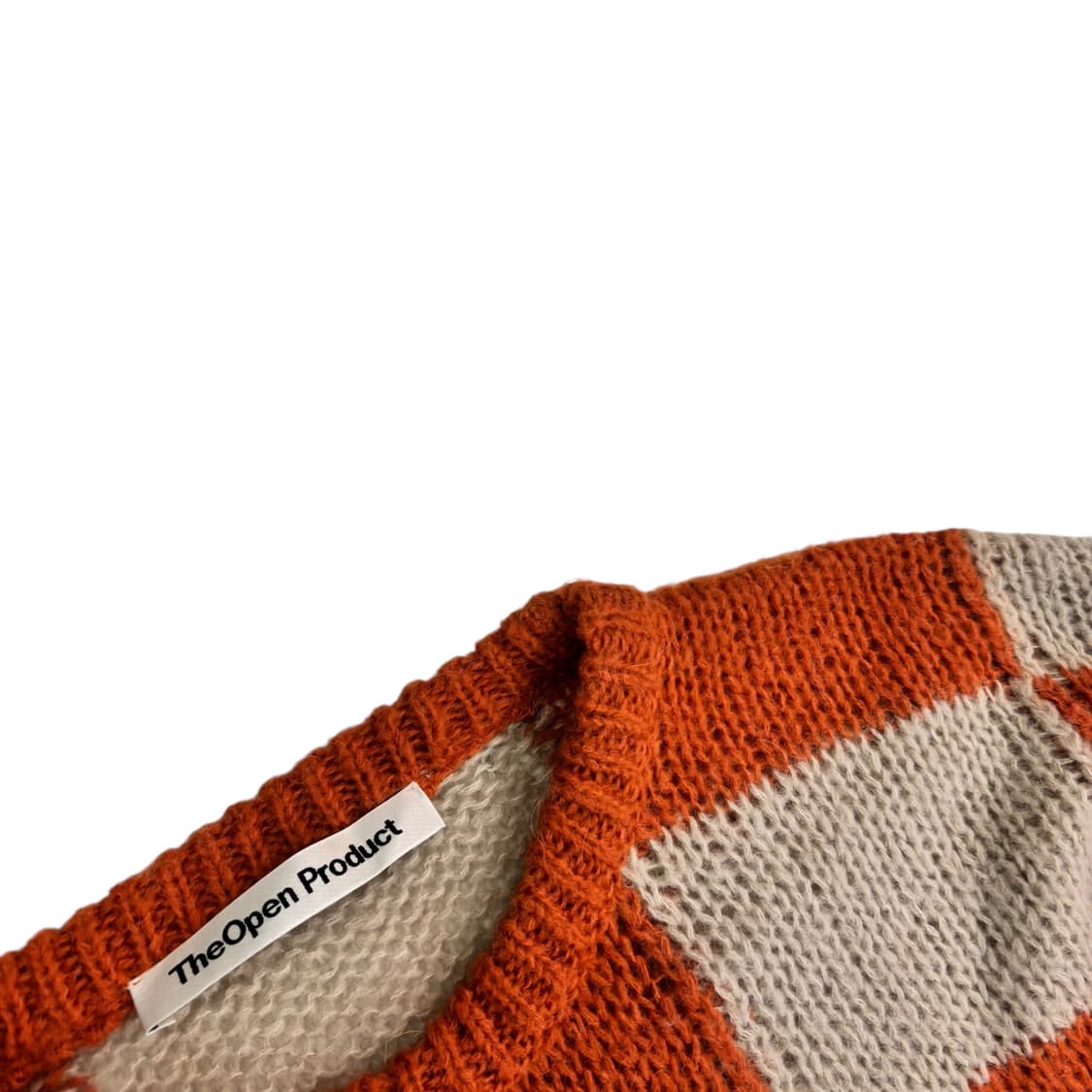 더오픈프로덕트 알파카 체크 보더니트 상품이미지3