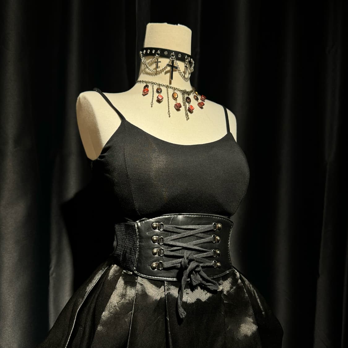 아일렛 코르셋 포인트 퍼프 원피스 상품이미지2