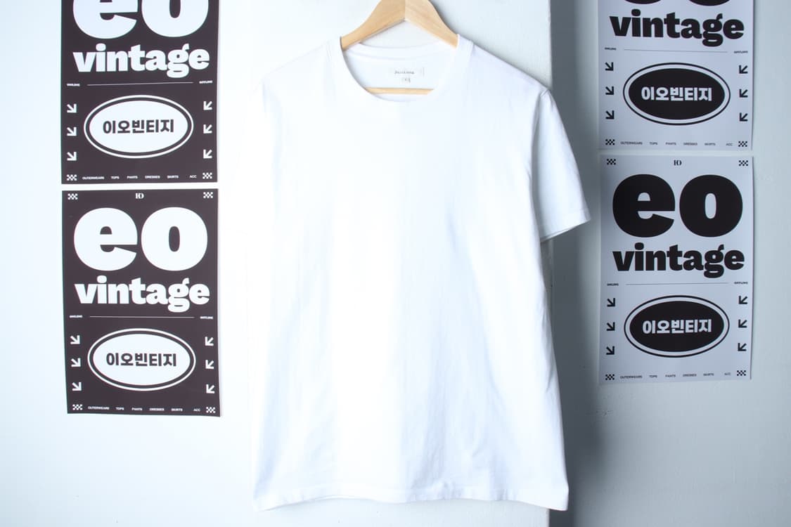 (L-XL) 조질롱 반팔 티셔츠 무지 화이트 기본-H3H33882 상품이미지2