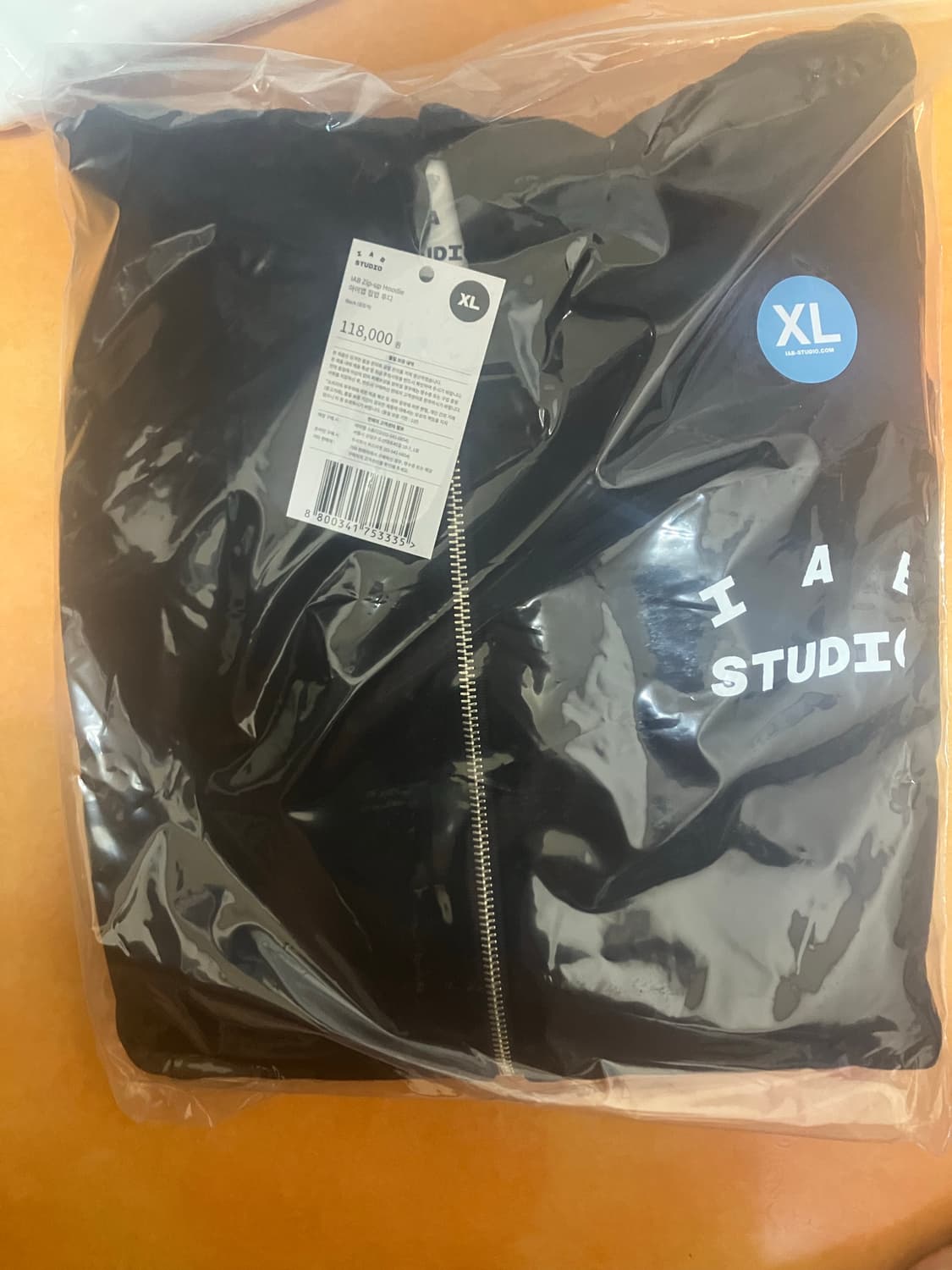 26ss 아이앱 스튜디오 후드집업 블랙(XL) 상품이미지1