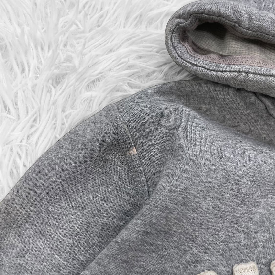 아베크롬비 아치 로고 후드집업 그레이 상품이미지4