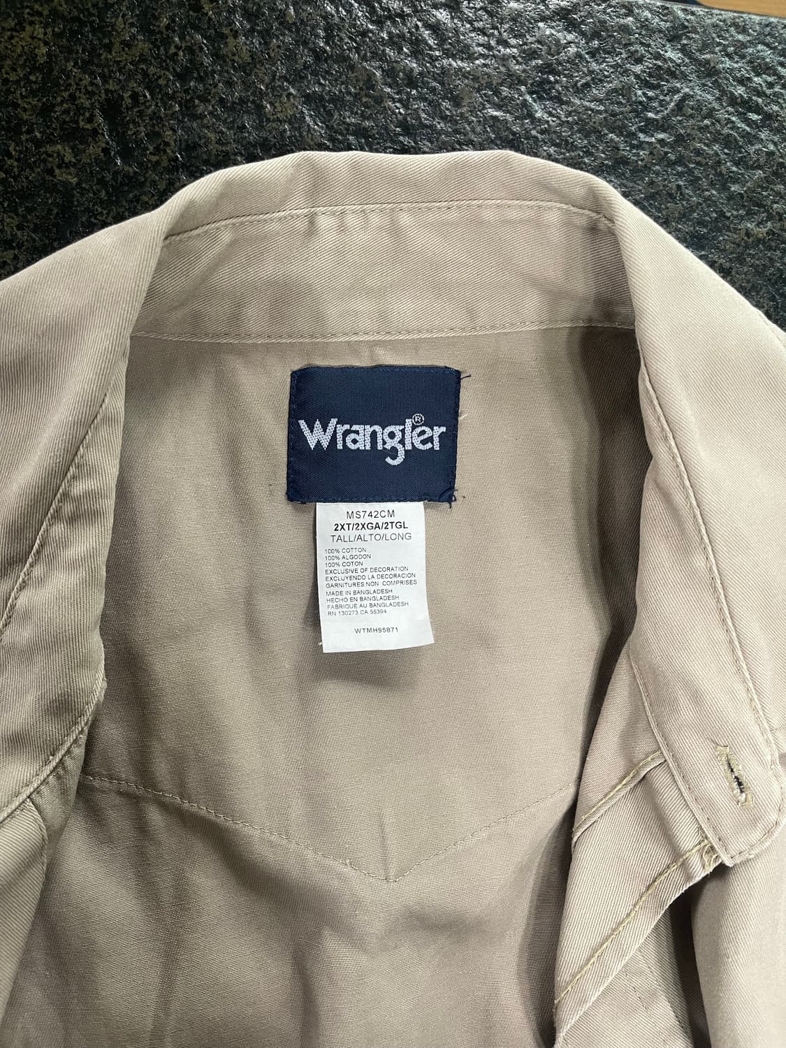 Wrangler 카모 웨스턴 셔츠 xxl 상품이미지3