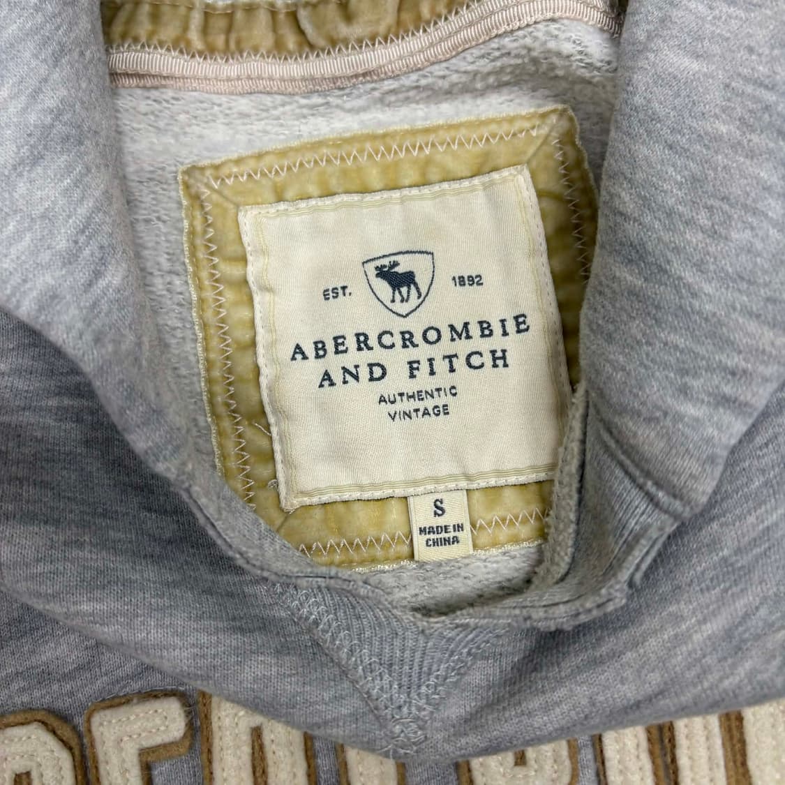 아베크롬비 y2k 여리핏 그레이 대대장 후드티 스웻 셔츠(S) 상품이미지6