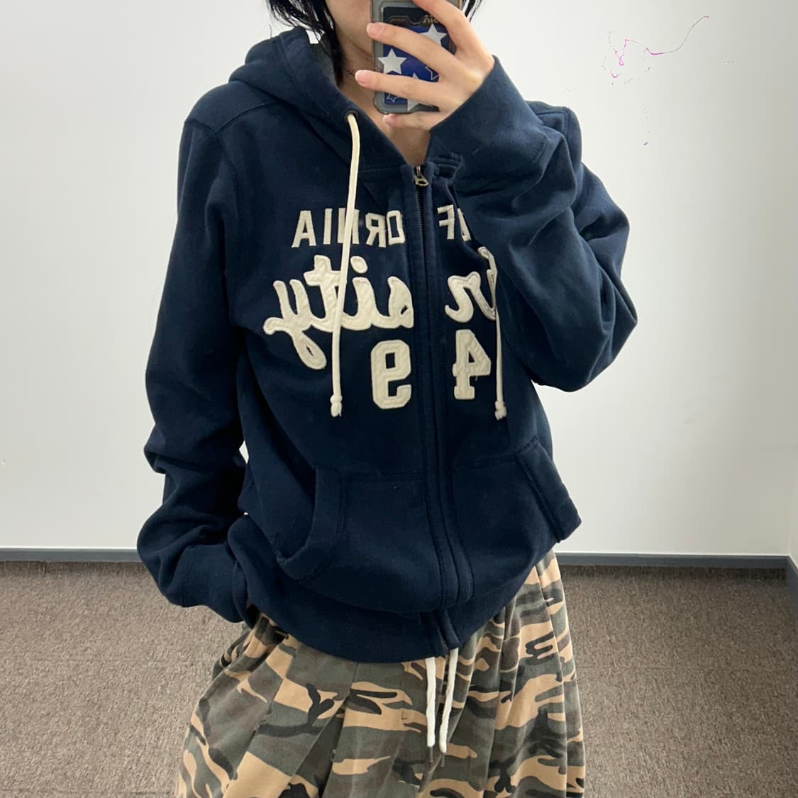 Who A U 후아유 캘리포니아 네이비 후드집업 상품이미지2