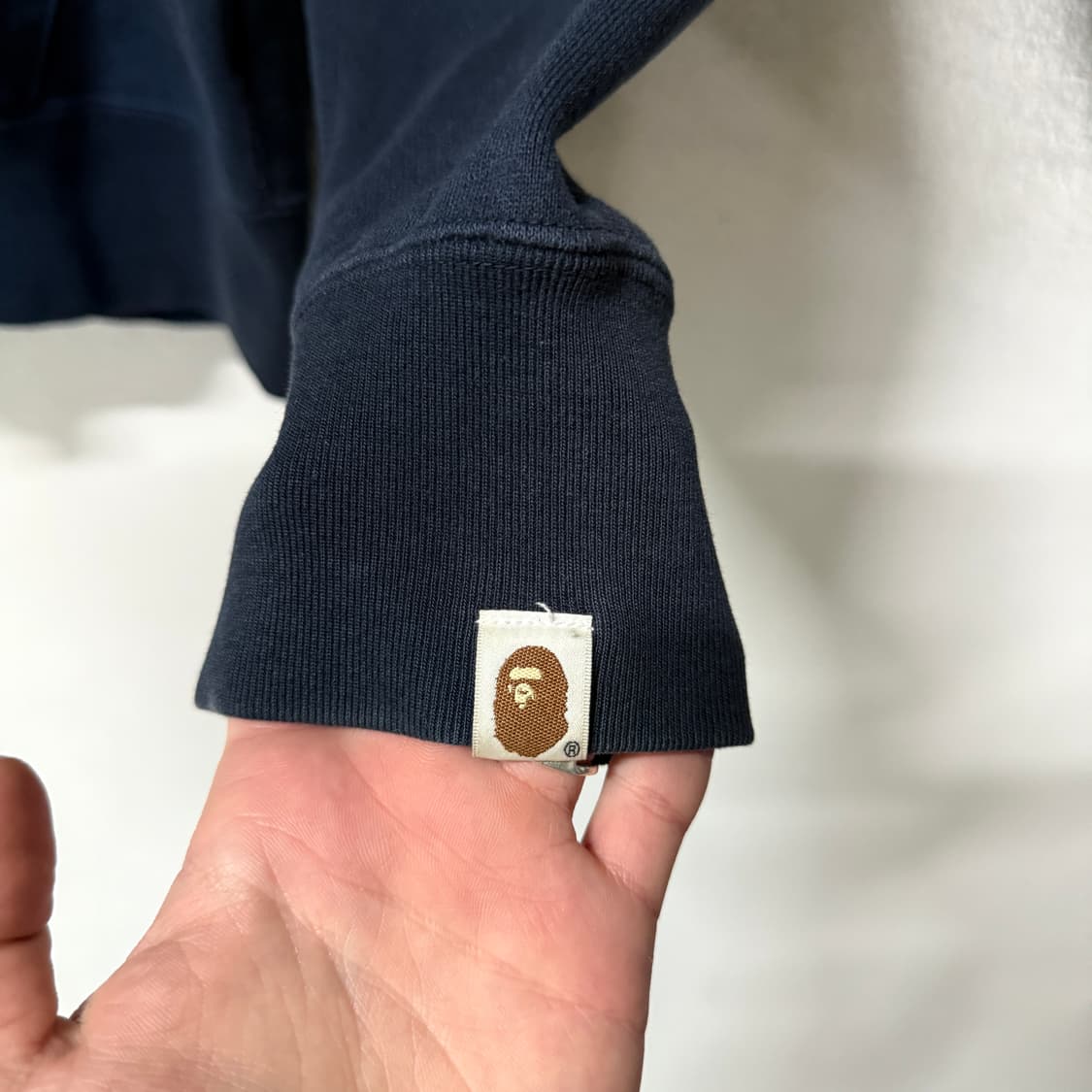 정품 베이프 텍스트 로고 프린팅 1st 반 카모 황계 샤크 풀 집업 후디 상품이미지3