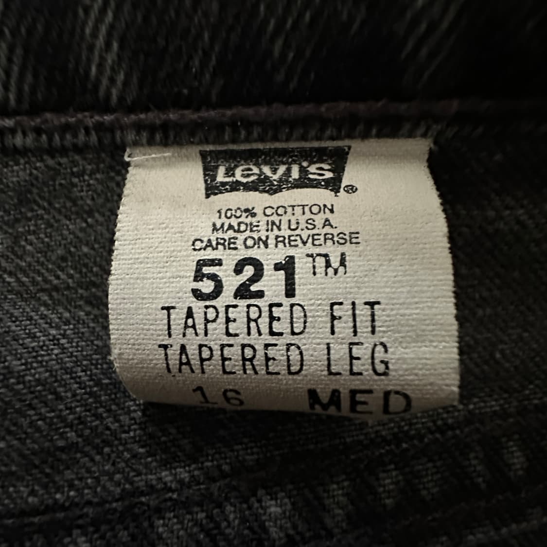 LEVI'S 521 90's usa made black denim 상품이미지5