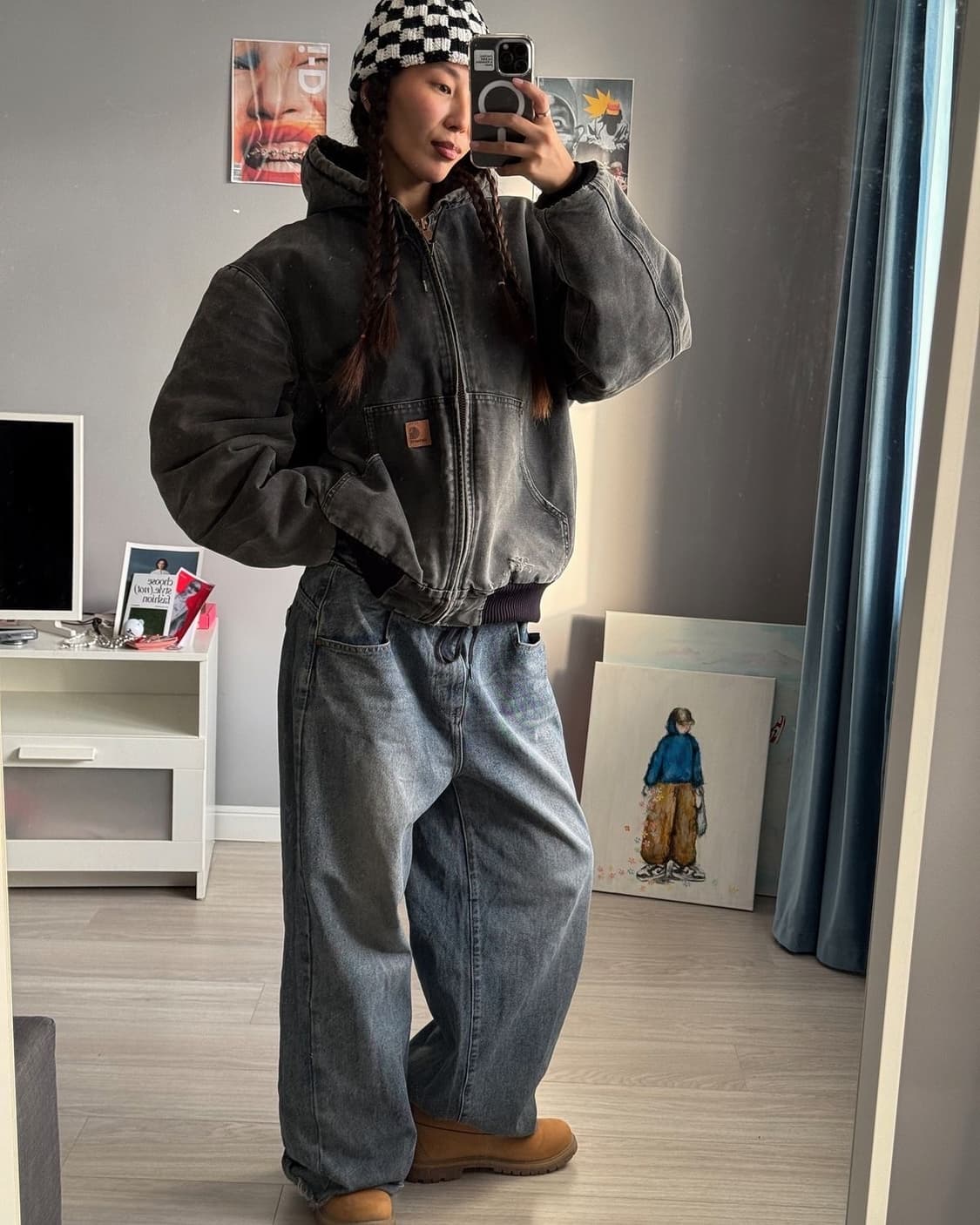 00's OG 칼하트 J130 액티브 자켓 칼하트 BLK 아이유 상품이미지3