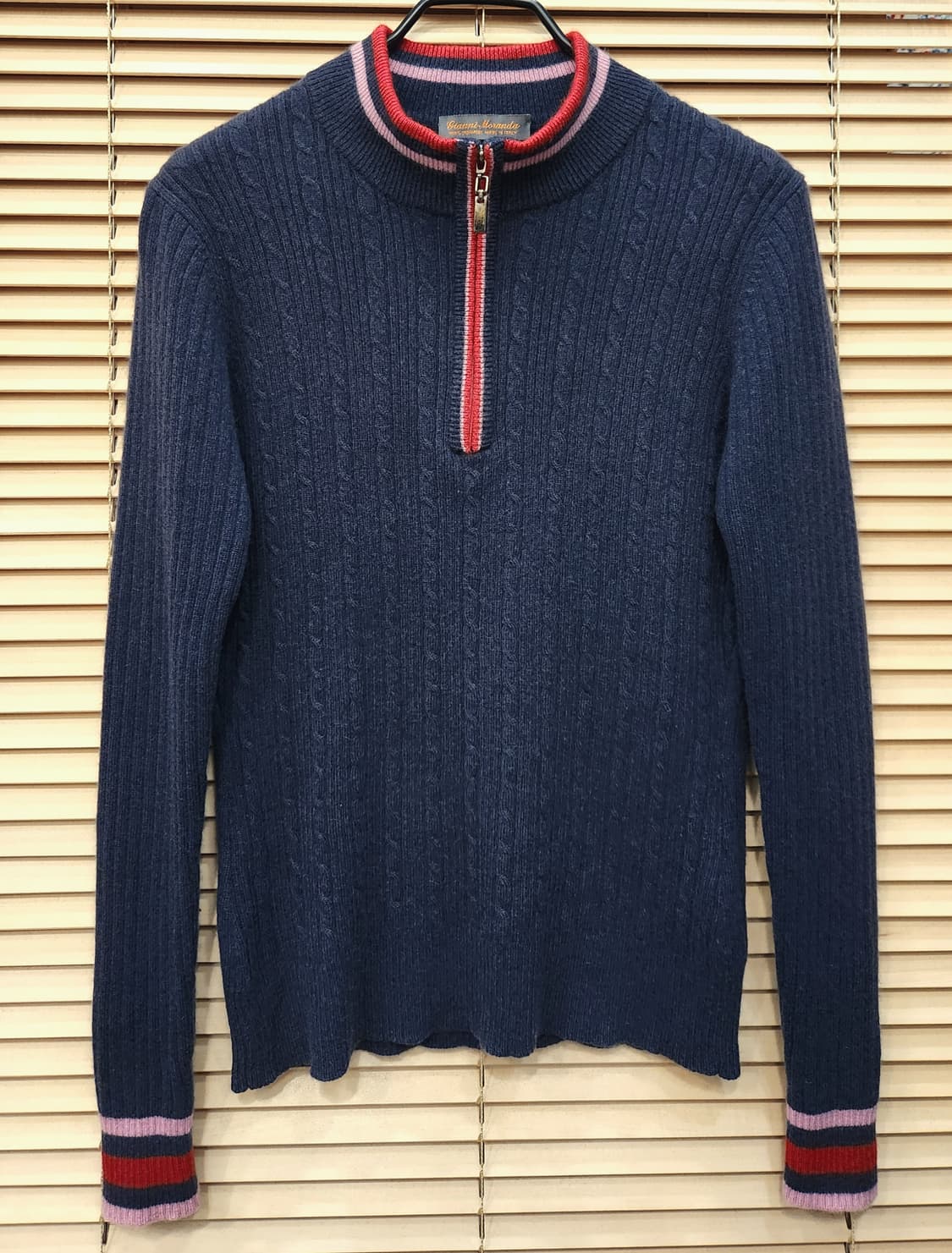 이태리 캐시미어100 여성니트짚업 상품이미지1