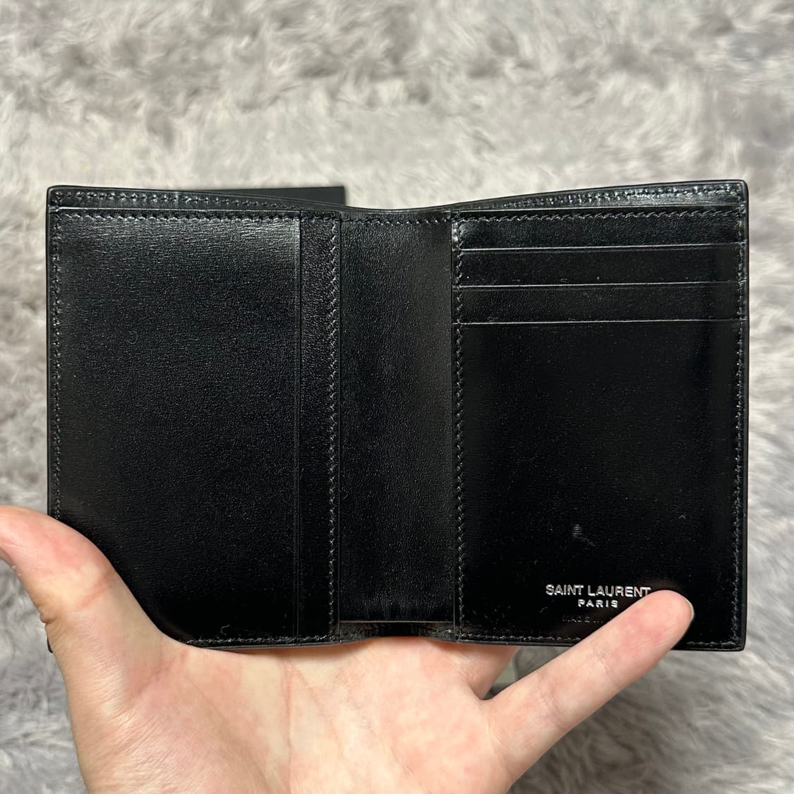 [풀구성] 입생로랑 모노그램 반지갑 블랙 상품이미지3