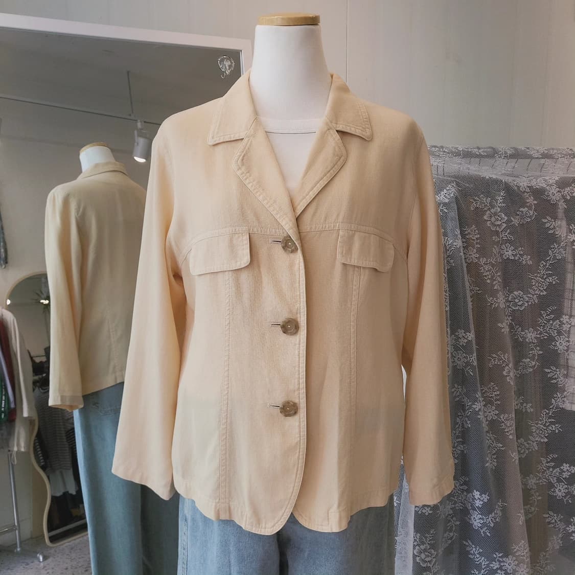 Vinvert 레이온 미니멀 자켓 상품이미지8