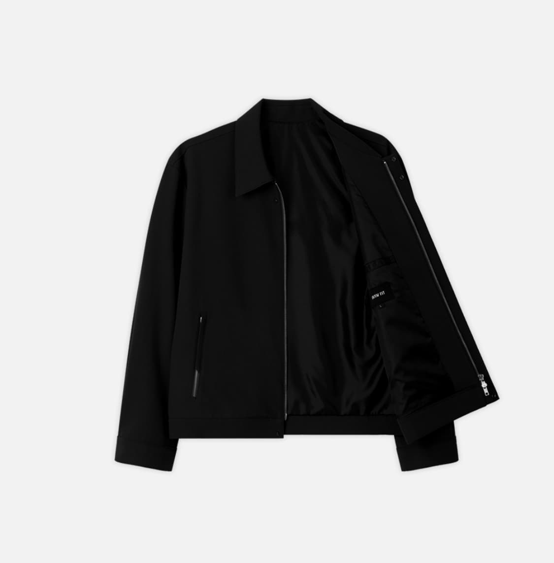 드로우핏 도브 울 크롭 미니멀 블루종 자켓 [BLACK] 상품이미지4